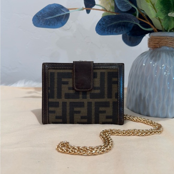 FENDI Zucca Kisslock Compact Wallet $799 - Picture 2 of 13